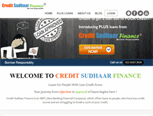 Tablet Screenshot of creditsudhaarfinance.com